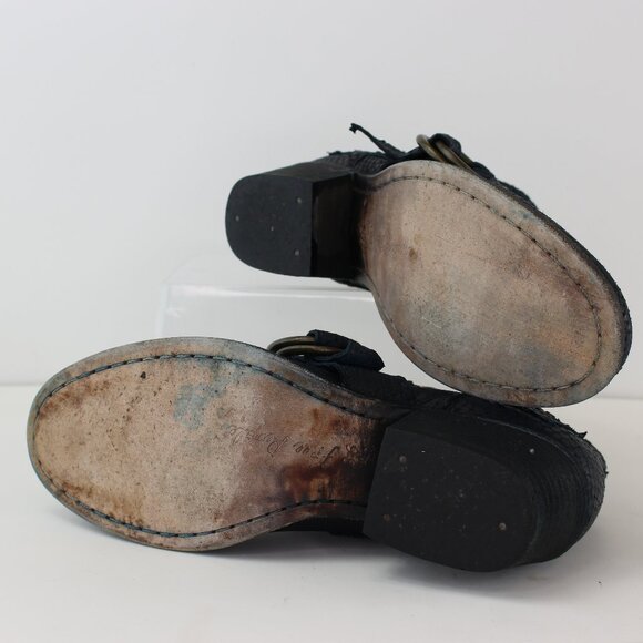 Free People Teal Buckled Western Style Bootie (EU 36/US 6) - Picture 6 of 8